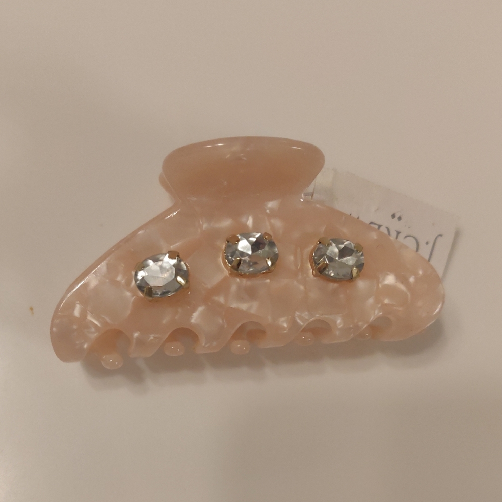 New!J. Crew Rhinestone Claw Hair Clip Retro Inspired Y2K Minimalist Trendy
